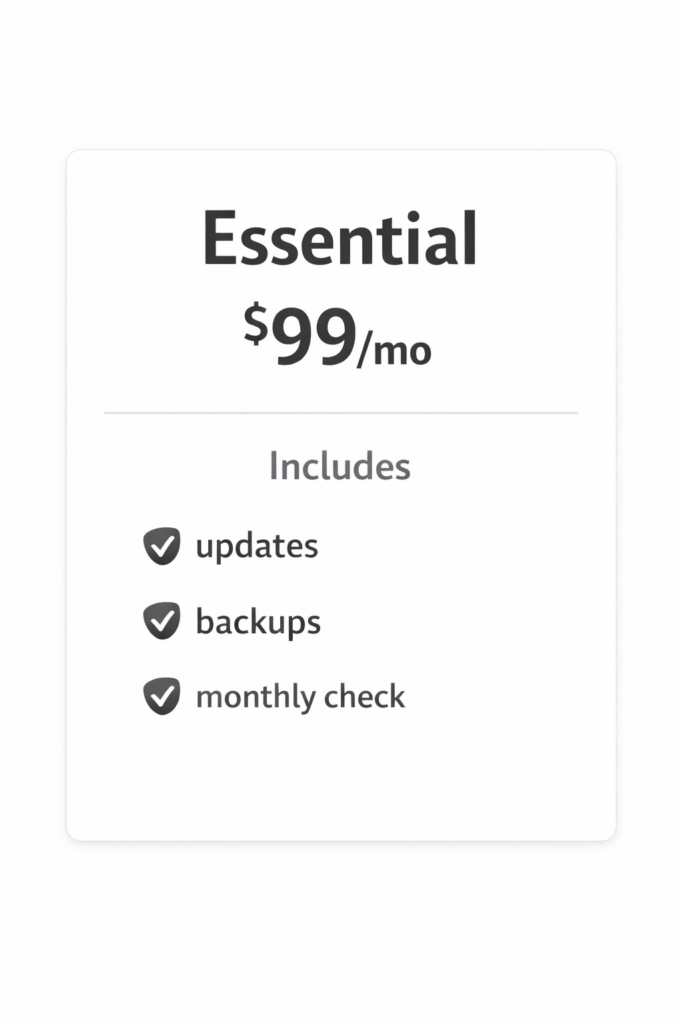 dedicated website care