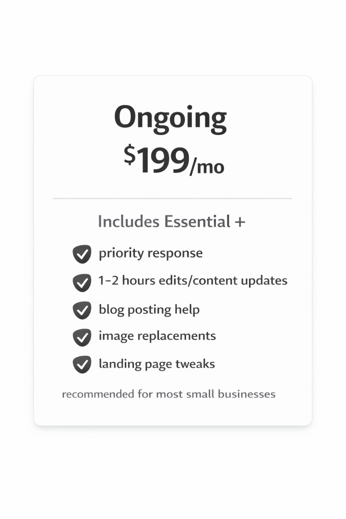 ongoing website support